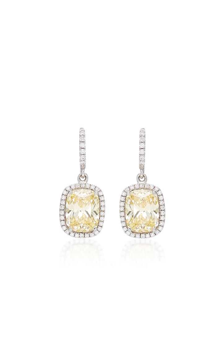 Anabela Chan 18k White Gold Sapphire And Diamond Earrings