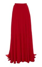 Brandon Maxwell Ribbed Godet Ball Skirt