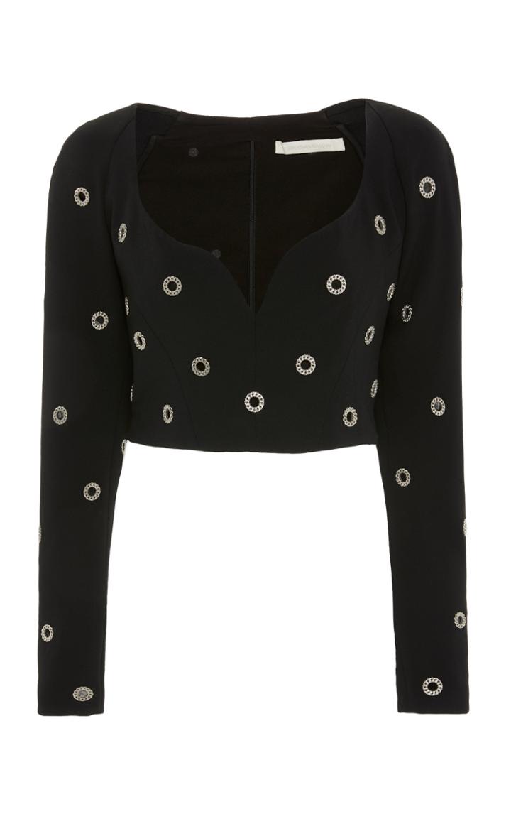 Jonathan Simkhai Chain Eyelet Long Sleeve Top