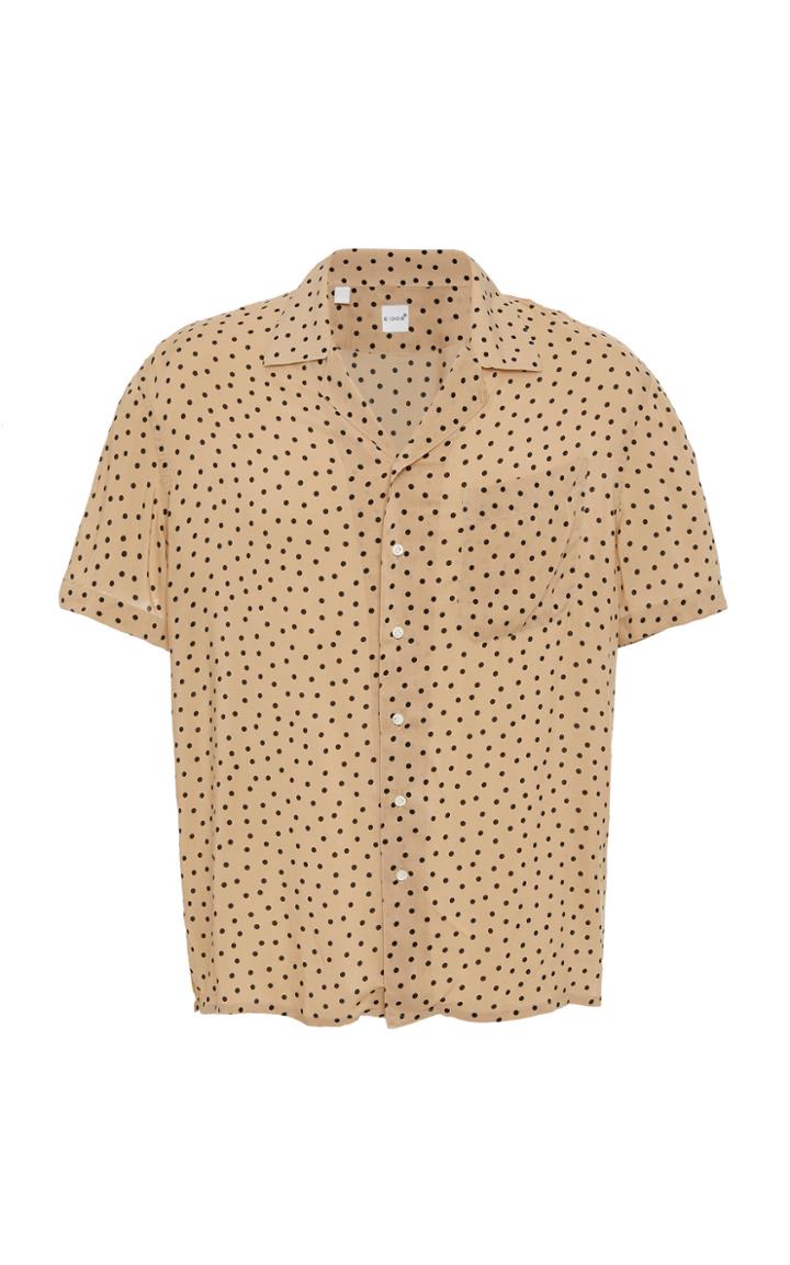 Eidos Polka-dot Cotton-poplin Shirt