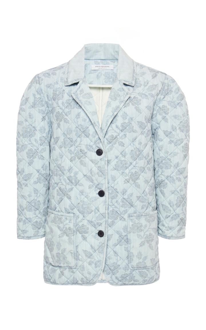 Moda Operandi Philosophy Di Lorenzo Serafini Quilted Jacquard Cotton Jacket