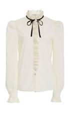 Philosophy Di Lorenzo Serafini Tie-detailed Ruffled Crepe Blouse