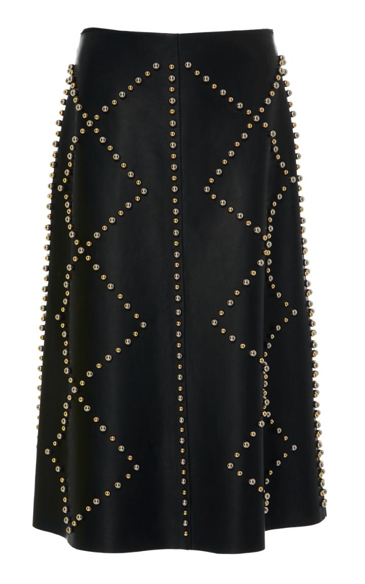 Derek Lam Studded Leather Skirt