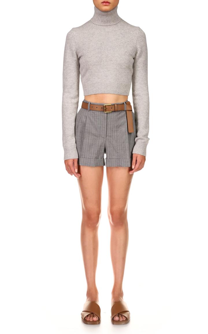 Moda Operandi Michael Kors Collection Virgin Wool Pleated Cuffed Shorts