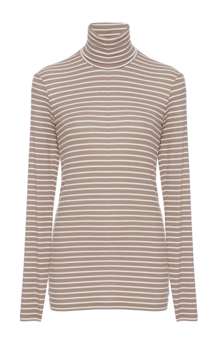 Atm Striped Modal Turtleneck