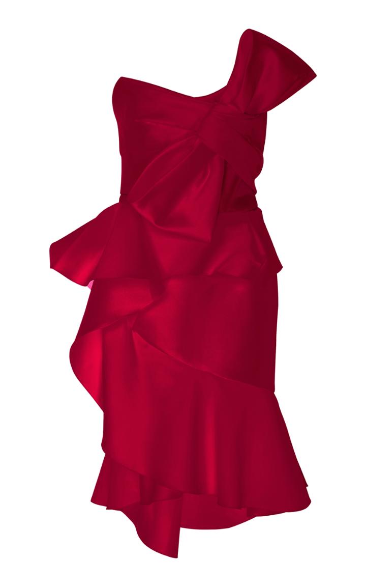 Marchesa Tiered Dress With Bow