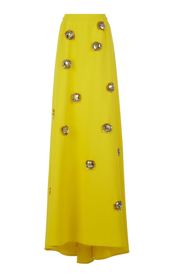 Delpozo Long Embroidered Skirt