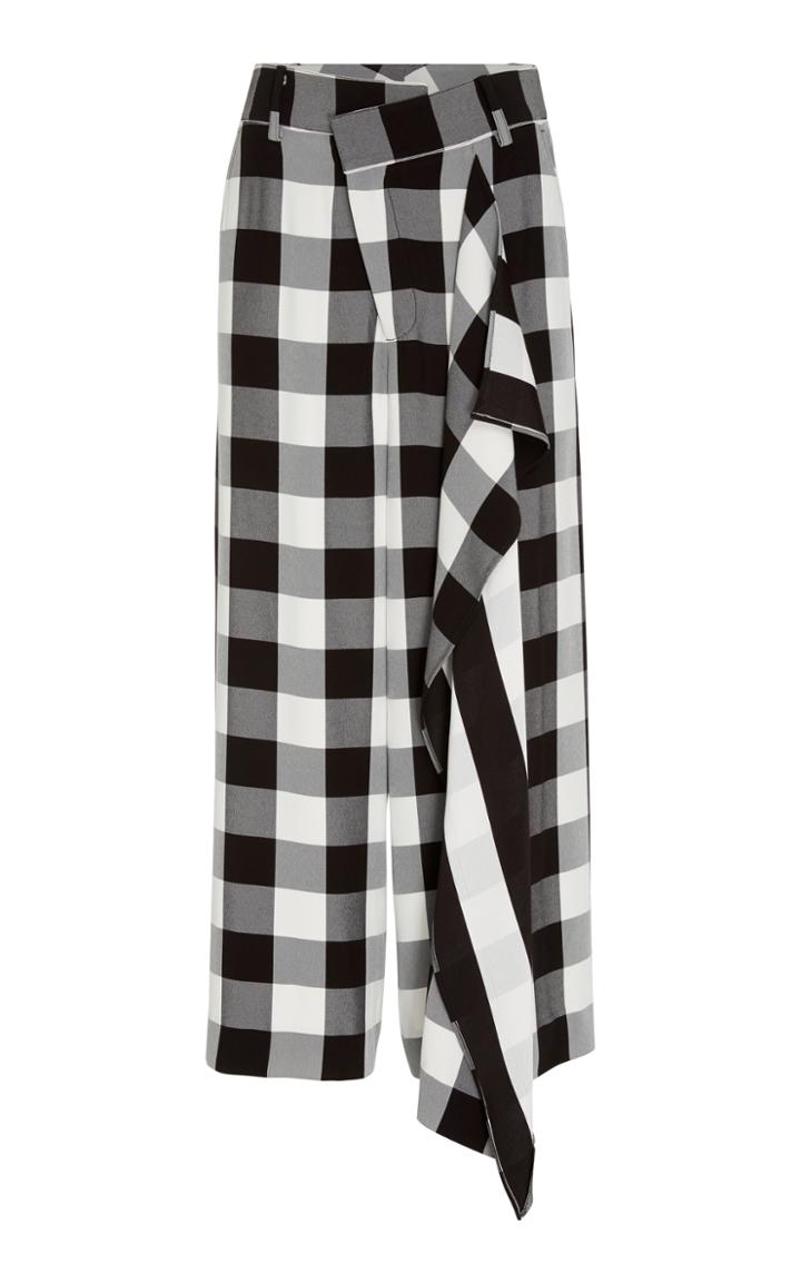 Monse Gingham Flare Culotte Pant