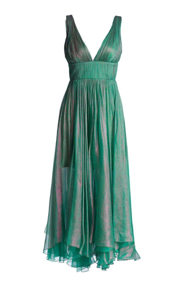 Maria Lucia Hohan Adele Cutout Silk Chiffon Midi Dress