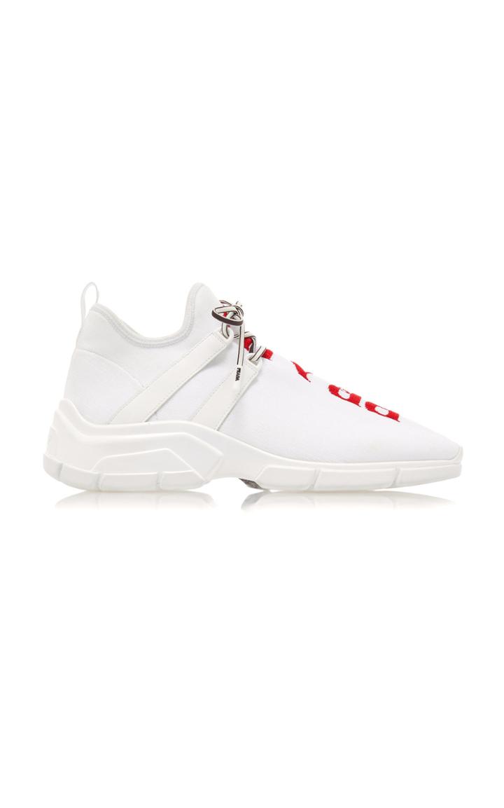 Prada Logo Knit Sneakers Size: 35