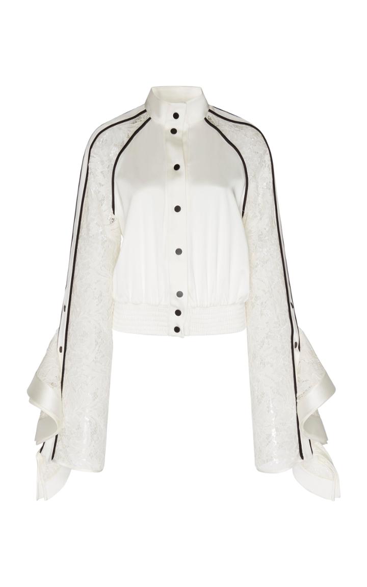 David Koma Ruffled Lace Jacket