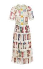 Dolce & Gabbana Vintage Glassware Organza Shirt Dress