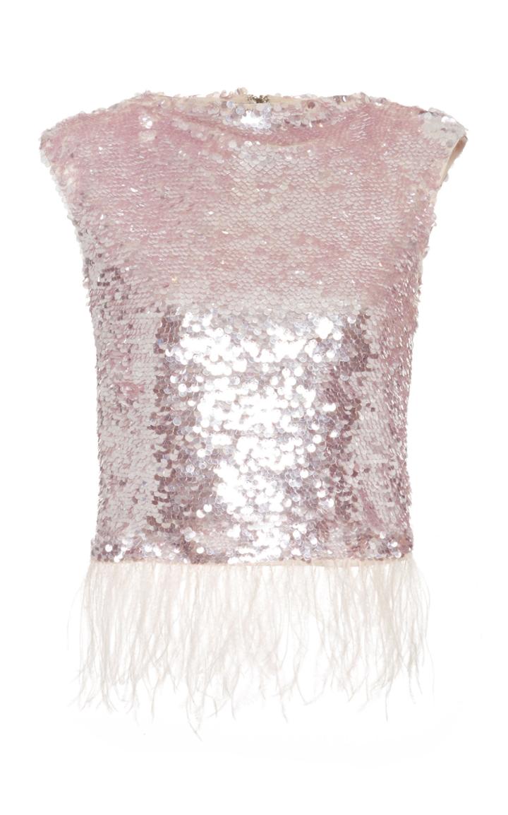 Moda Operandi Rachel Gilbert Max Sleeveless Sequined Top Size: 0