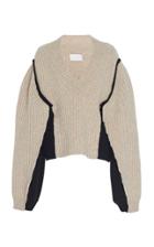 Maison Margiela Deconstructed Ribbed Knit Wool Sweater