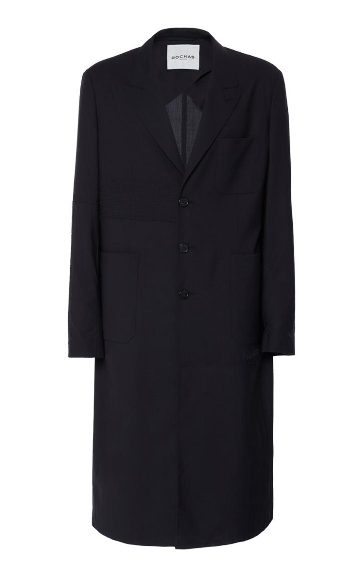 Rochas Peak Lapel Overcoat