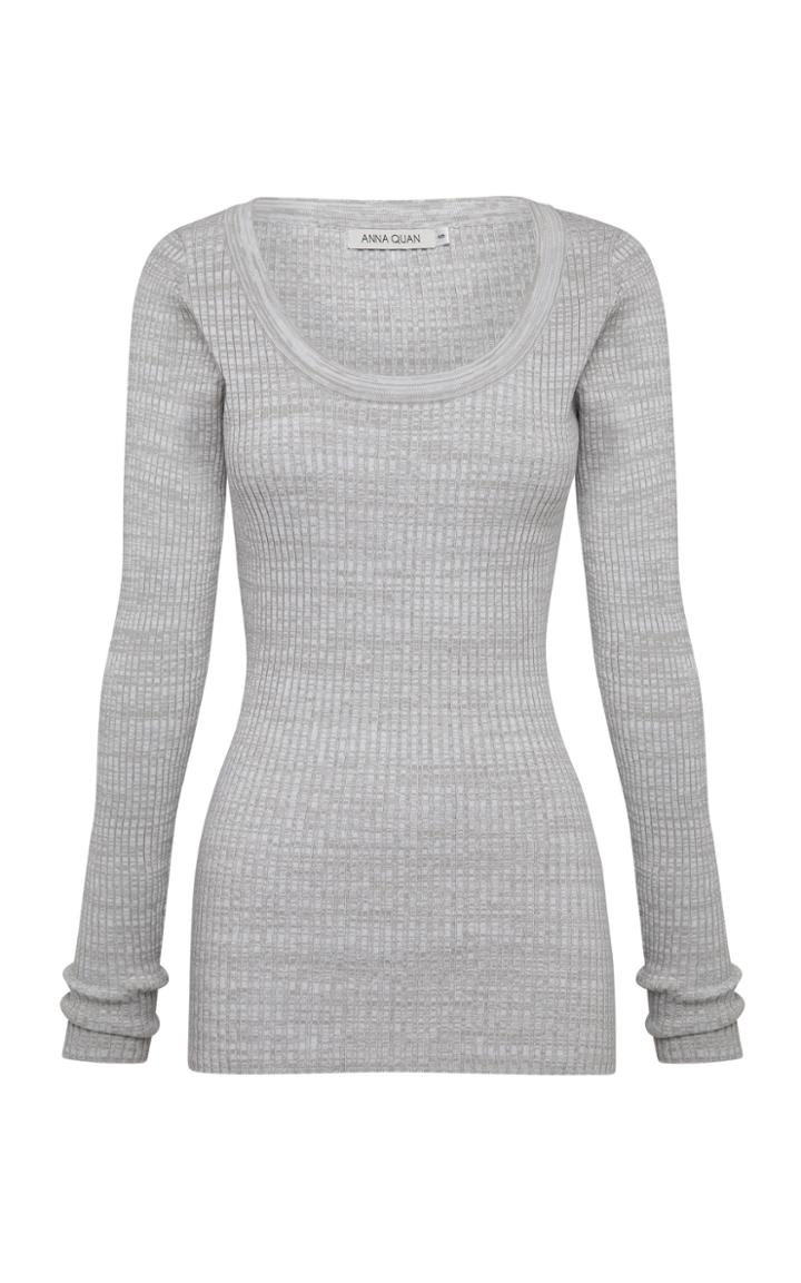 Moda Operandi Anna Quan Saffi Scoop-neck Ribbed-knit Cotton Top