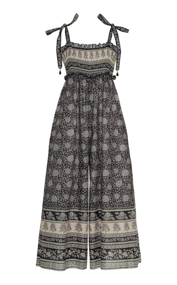 Zimmermann Amari Floral-print Cotton Jumpsuit