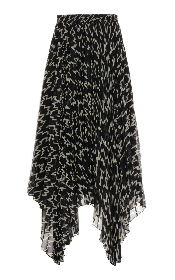 Isabel Marant Alena Printed Asymmetric Georgette Skirt