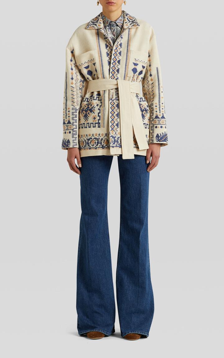 Moda Operandi Etro Belted Jacquard-woven Jacket