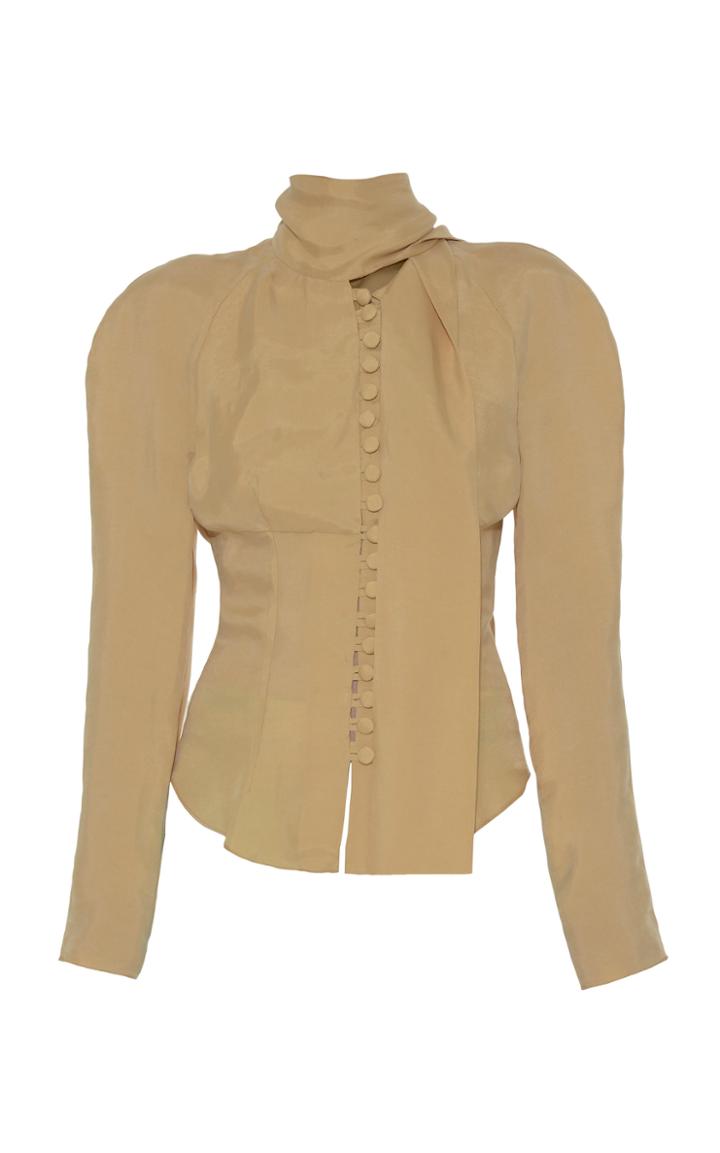 Lado Bokuchava Crepe De Chine Tie-neck Blouse