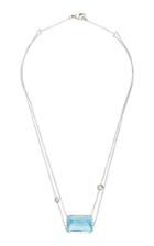 Renee Lewis 18k White Gold Gem Aquamarine Necklace