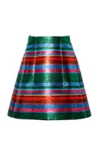 Delpozo Striped Lurex Mini Skirt