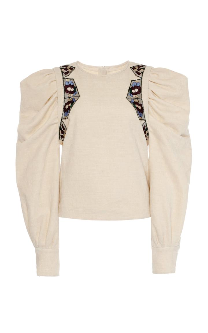 Moda Operandi Isabel Marant Elwood Printed Cotton Top