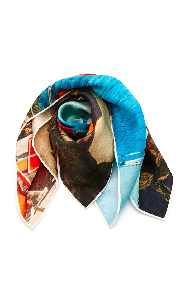Temps Des Reves Praiano Beach Club Silk Scarf