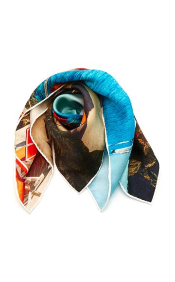 Temps Des Reves Praiano Beach Club Silk Scarf