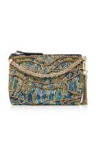 Jimmy Choo Callie Satin Embroidered Clutch Bag