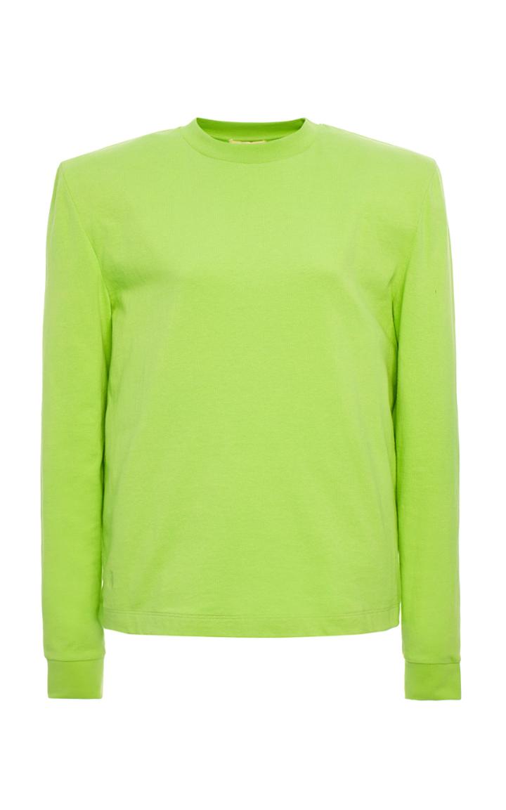 Moda Operandi Attico Long Sleeve Cotton T-shirt Size: Xs