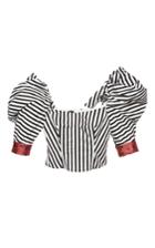 Dolce & Gabbana Cropped Puff Sleeve Top