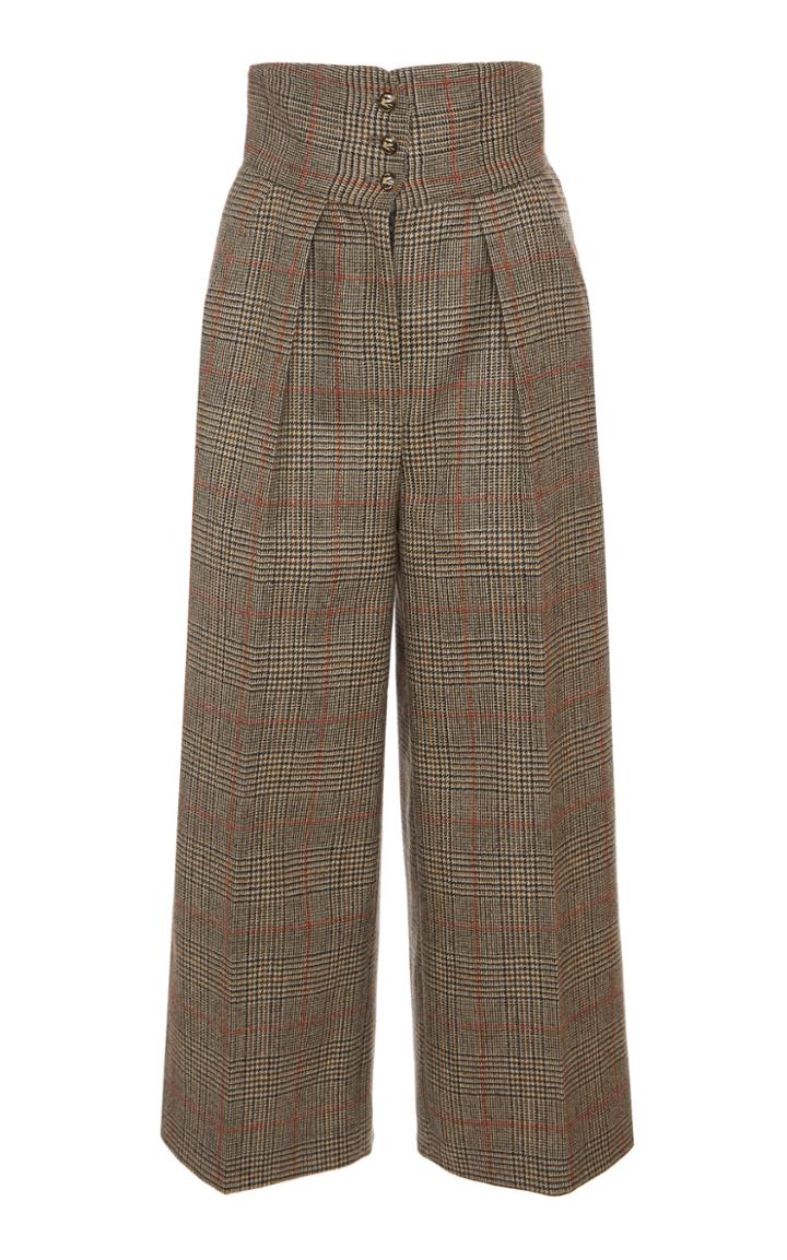 Moda Operandi Etro High-rise Plaid Wool-blend Pants