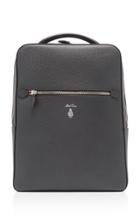 Mark Cross Alexander Grey Saffiano Leather Backpack