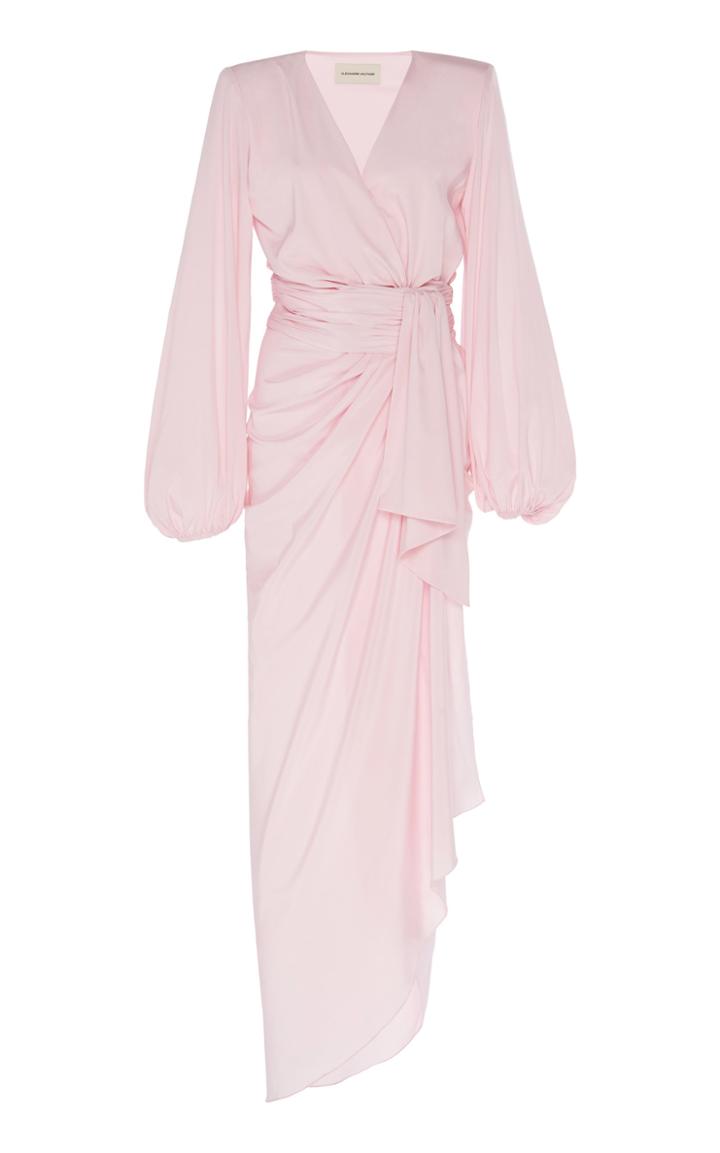 Alexandre Vauthier Asymmetric Draped Silk Wrap Dress