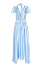 Hellessy Carmen V-neck Silk Satin Dress