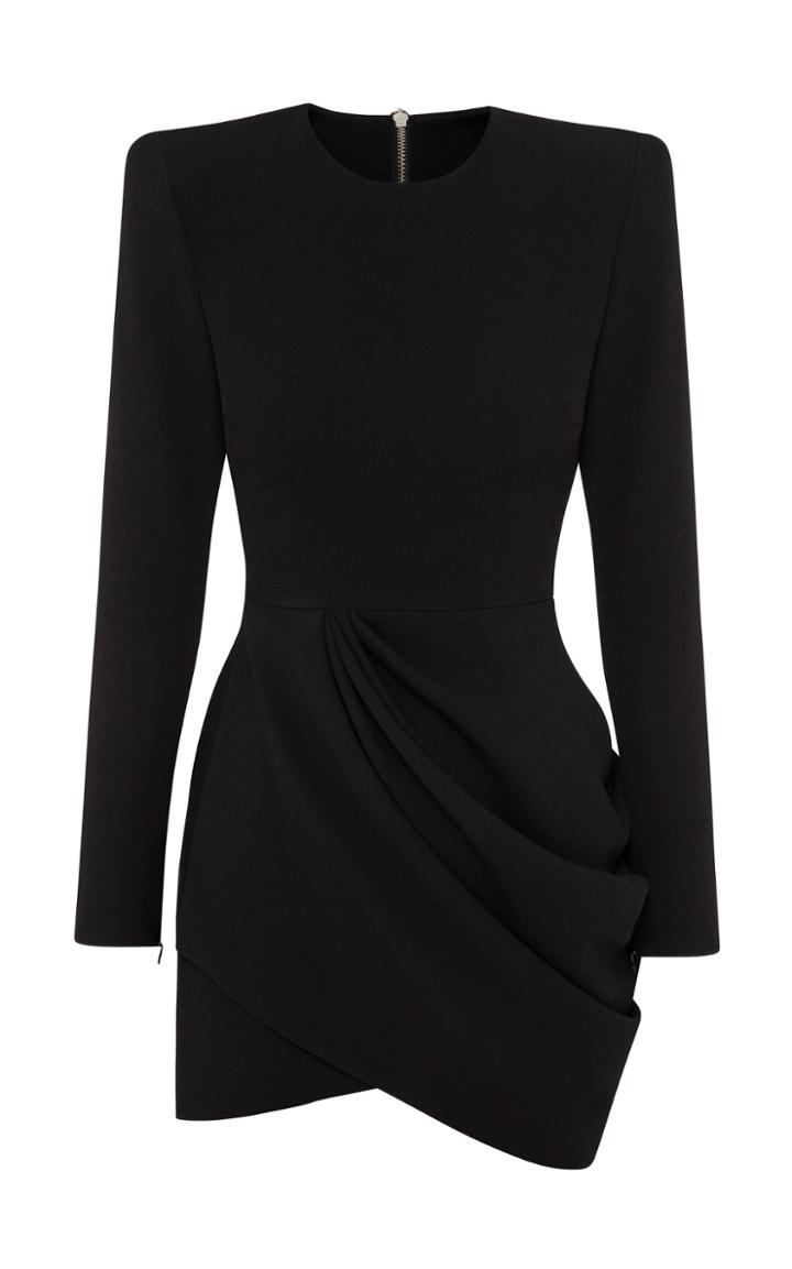 Moda Operandi Alex Perry Chester Drape-detailed Stretch Crepe Mini Dress