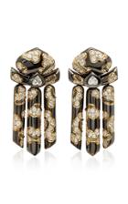 Jill Heller Vintage 18k Black And Yellow Gold Diamond Earrings