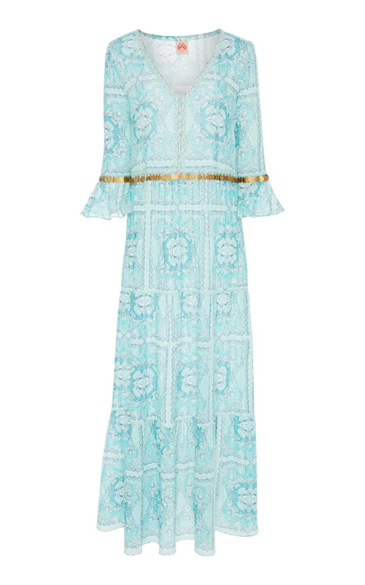 Le Sirenuse Positano Bella Cotton Voile Maxi Dress