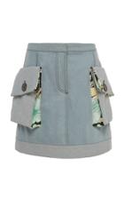 Claudia Li Patch Pocket Denim Mini Skirt