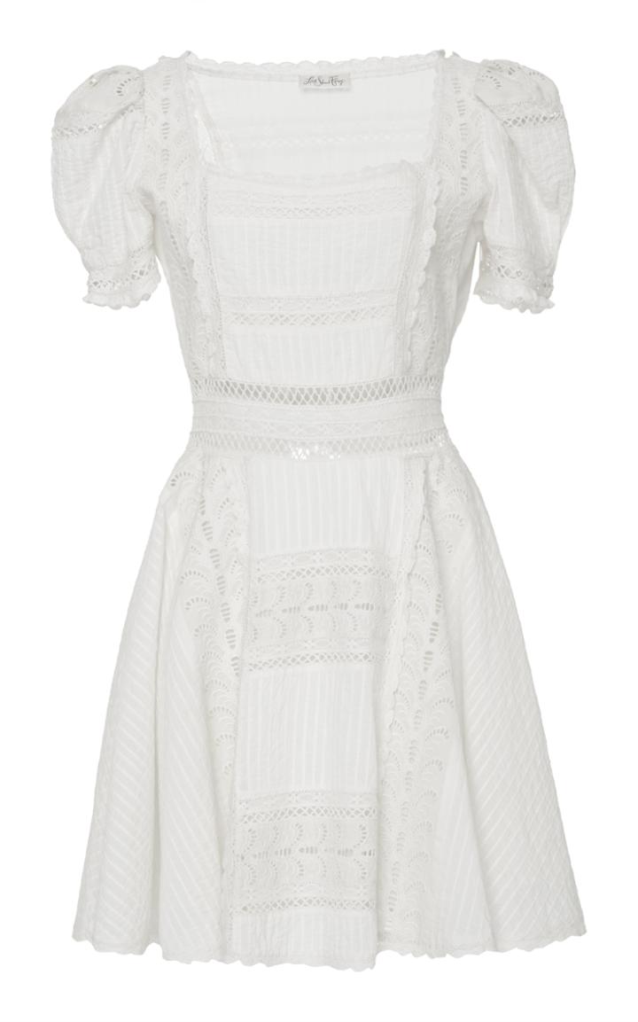 Loveshackfancy Harley Lace Embroidered Mini Dress