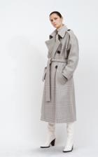 Petar Petrov Houndstooth Plaid Overcoat
