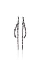 Graziela Rhodium-plated 18k Gold And Black Diamond Earrings