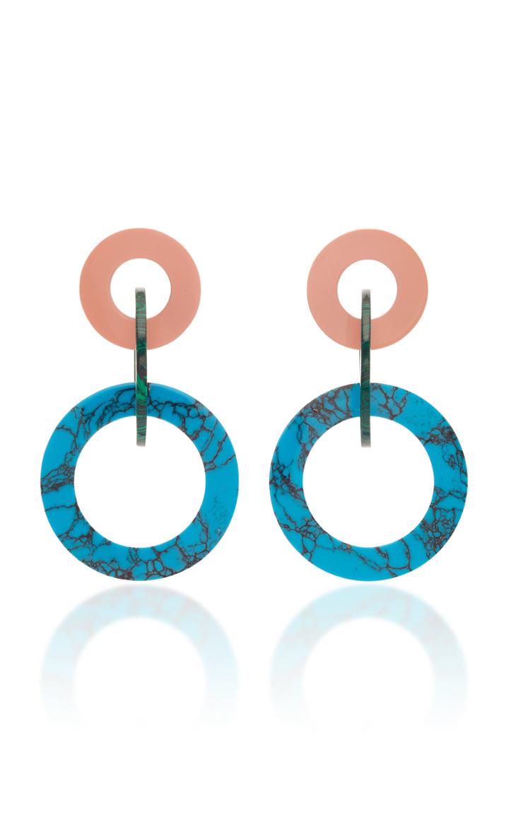 Joanna Laura Constantine Tribale Gold-plated Multi-stone Earrings
