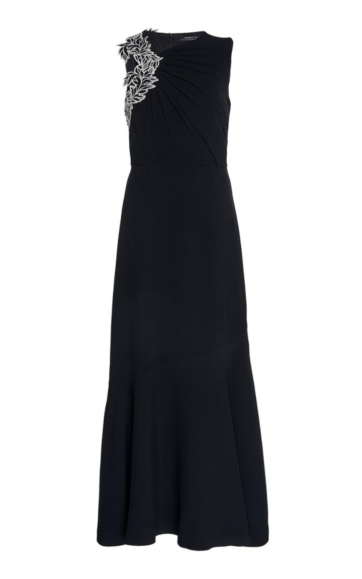 Moda Operandi Andrew Gn Asymmetric Cold-shoulder Crepe Dress Size: 34