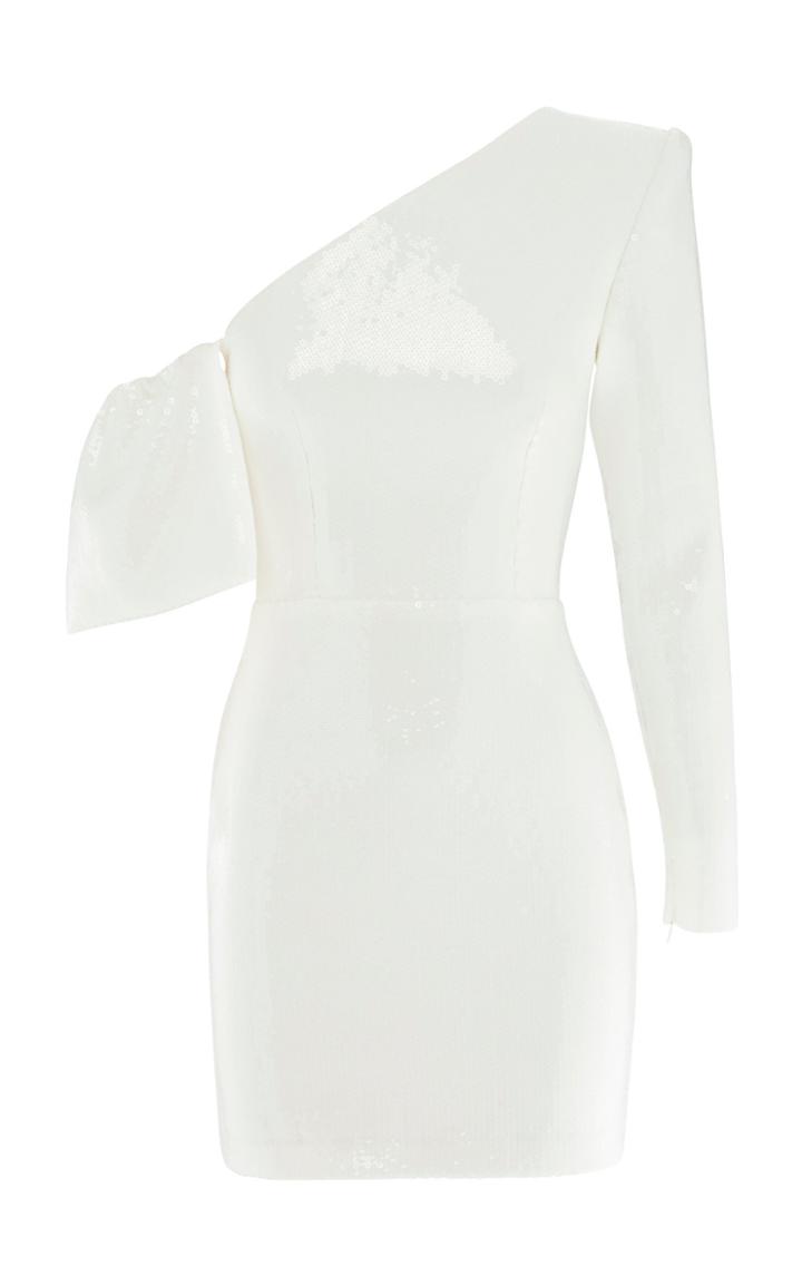 Alex Perry Jett Sequined One-shoulder Mini Dress