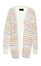 Nour Hammour Dottie Rainbow Cotton Blend Cardigan