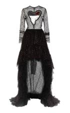 Moda Operandi Anas Jourden Laced Leather Patchwork-embellished Maxi Dress Size: 36