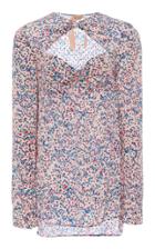 Moda Operandi N21 Floral-print Cutout Silk Top Size: 38