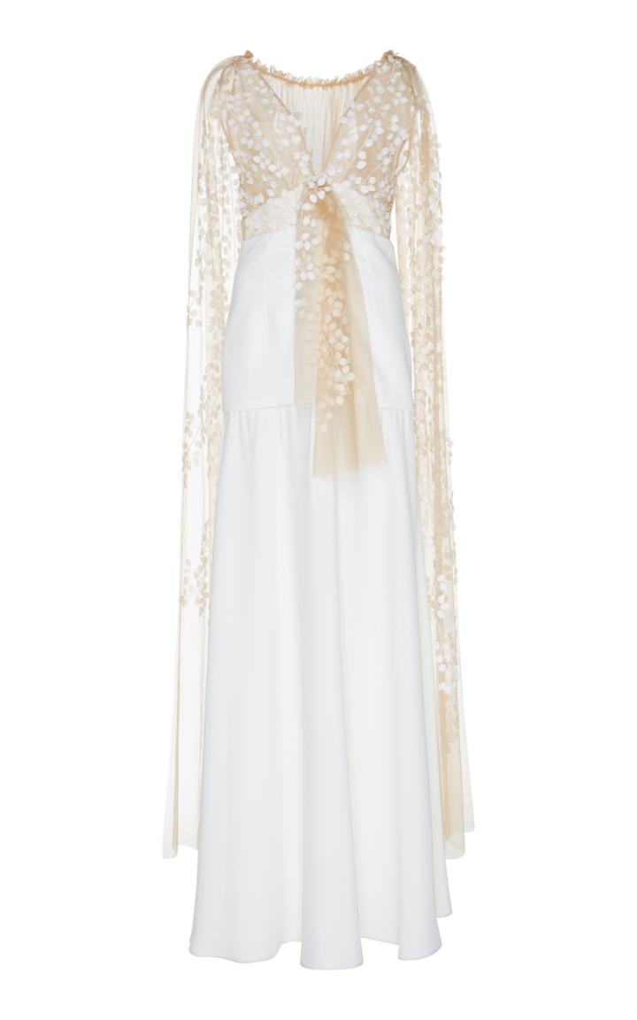 Sandra Mansour Mai Maxi Embellished Cape Dress